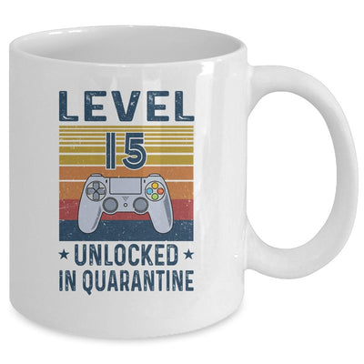 Level 15 Unlocked Video Gamer In Quarantine 15th Birthday Mug-Coffee Mug-Mug-White
