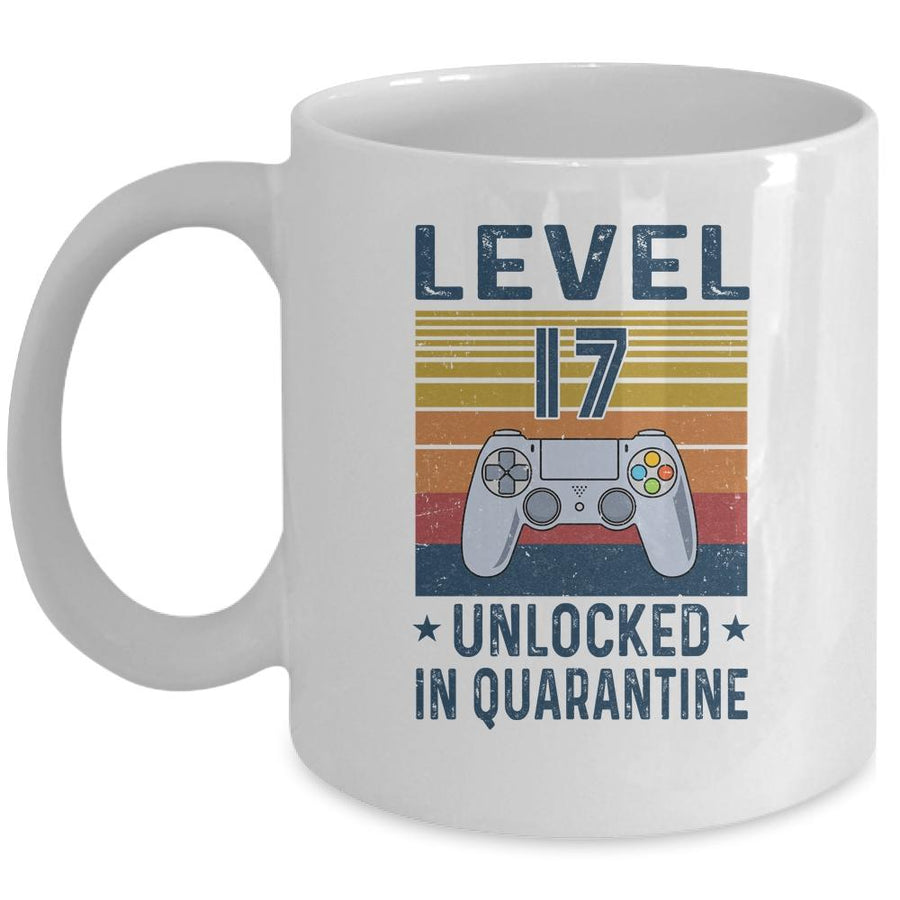 Level 17 Unlocked Video Gamer In Quarantine 17th Birthday Mug-Coffee Mug-Mug-White