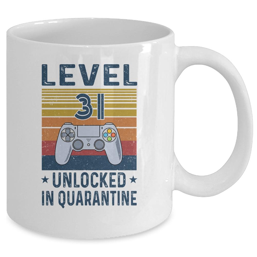 Level 31 Unlocked Video Gamer In Quarantine 31th Birthday Mug-Coffee Mug-Mug-White