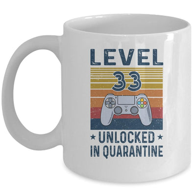 Level 33 Unlocked Video Gamer In Quarantine 33th Birthday Mug-Coffee Mug-Mug-White