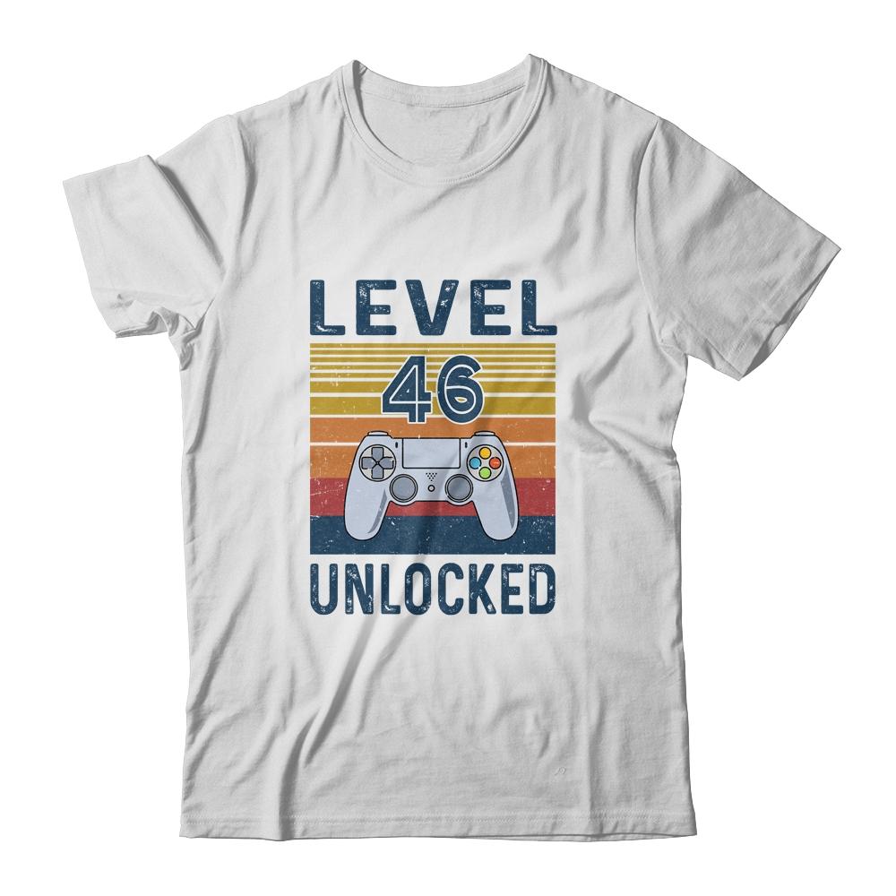 Level 46 Unlocked Video Gamer 46th Birthday Gifts