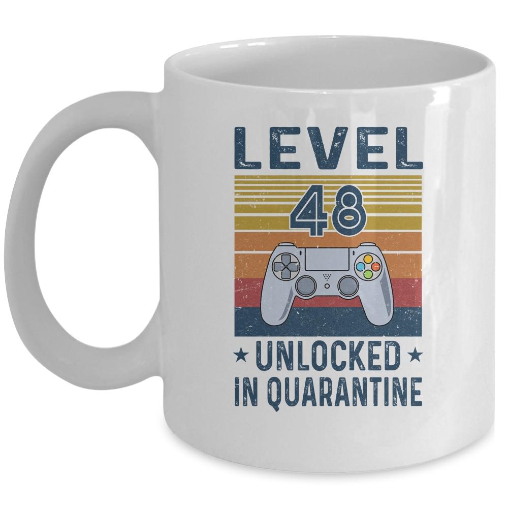 Level 48 Unlocked Video Gamer In Quarantine 48th Birthday Mug-Coffee Mug-Mug-White