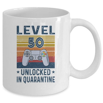 Level 50 Unlocked Video Gamer In Quarantine 50th Birthday Mug-Coffee Mug-Mug-White
