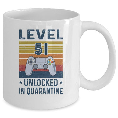 Level 51 Unlocked Video Gamer In Quarantine 51th Birthday Mug-Coffee Mug-Mug-White