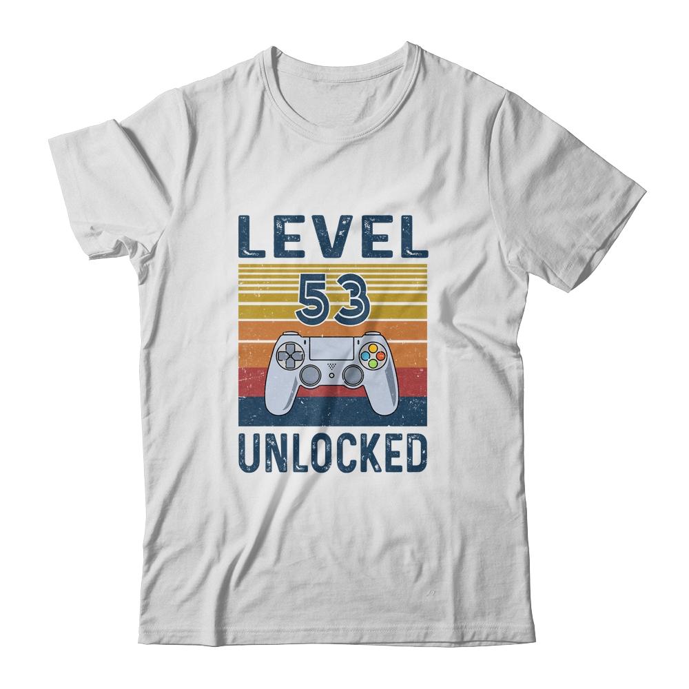 Level 53 Unlocked Video Gamer 53th Birthday Gifts