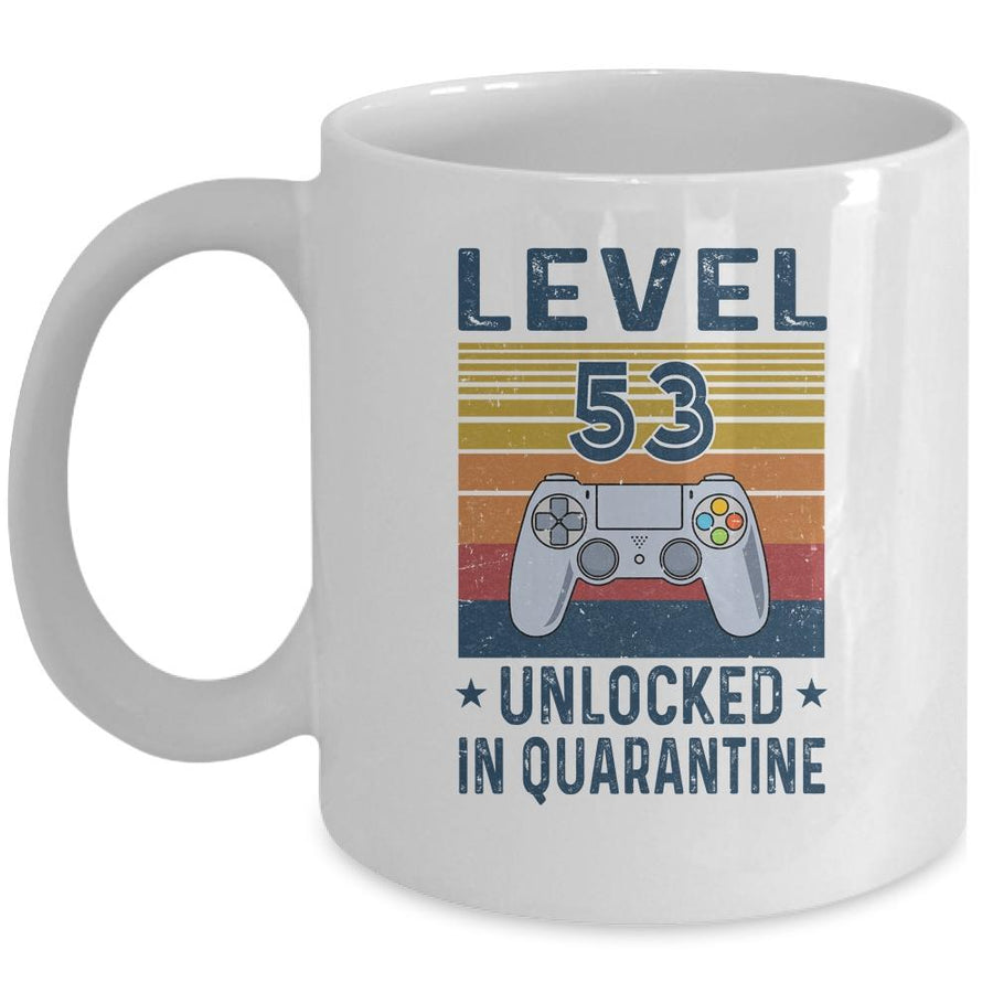 Level 53 Unlocked Video Gamer In Quarantine 53th Birthday Mug-Coffee Mug-Mug-White