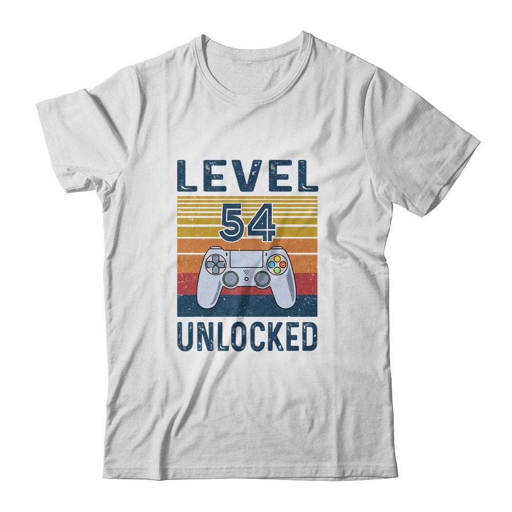 Level 54 Unlocked Video Gamer 54th Birthday Gifts
