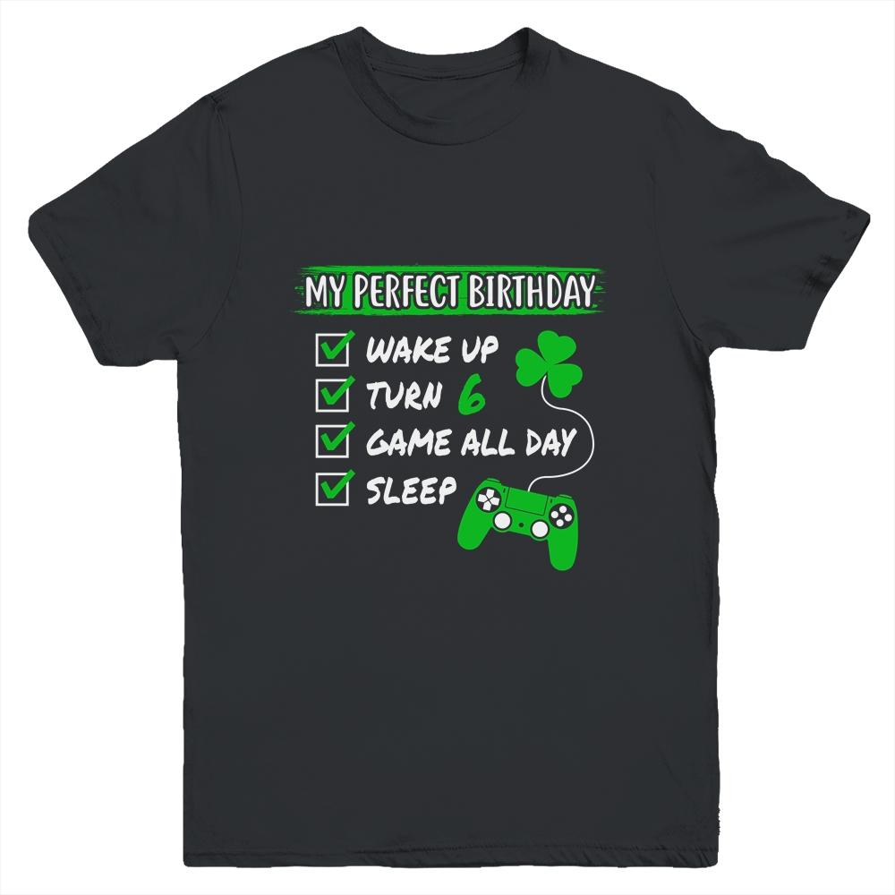 Level 6 Birthday Party 6 Years Old Video Games Perfect Birthday Youth-Youth Shirt-Youth T-Shirt-Black