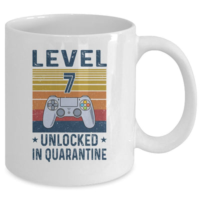 Level 7 Unlocked Video Gamer In Quarantine 7th Birthday Mug-Coffee Mug-Mug-White