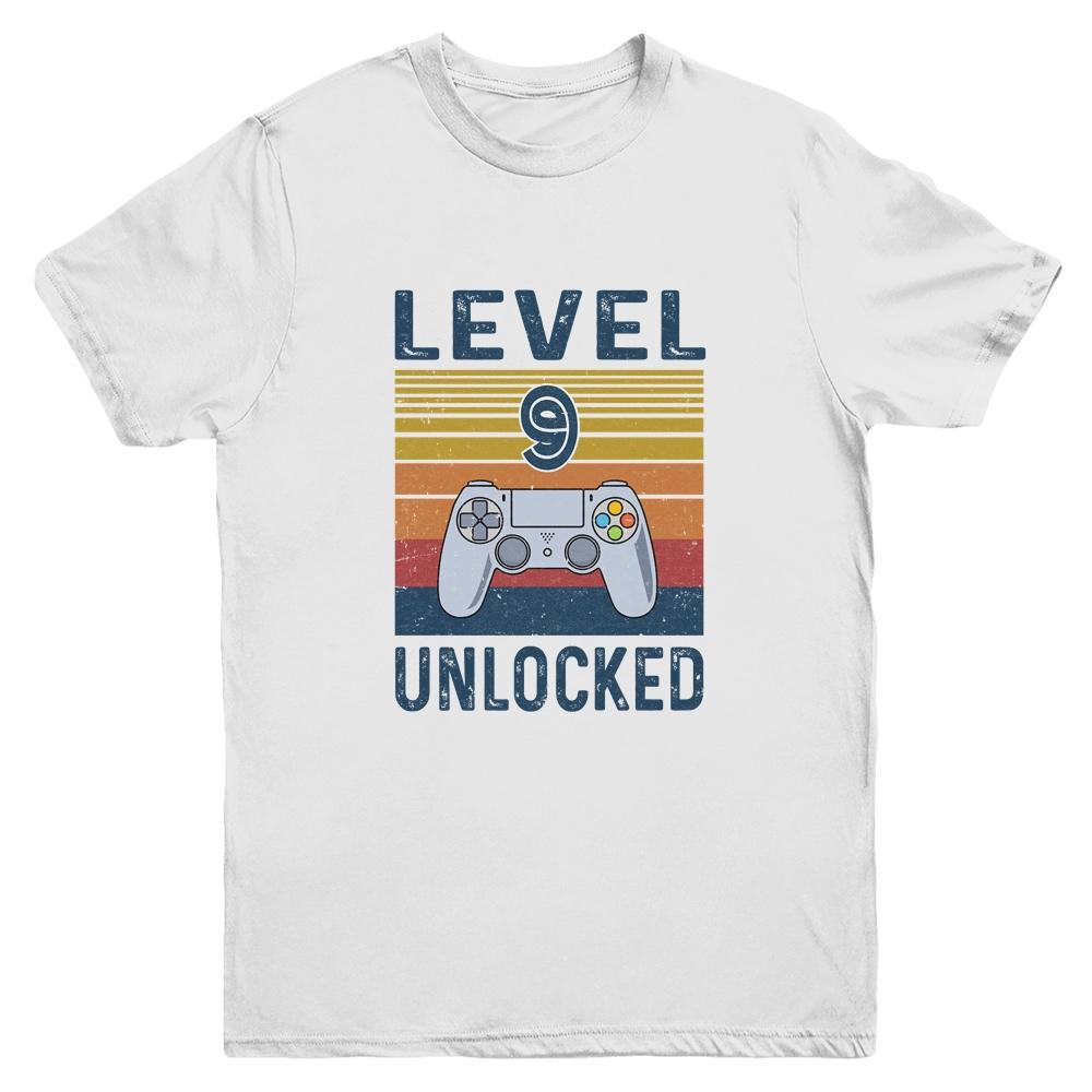 Level 9 Unlocked Video Gamer 9th Birthday Gifts Youth