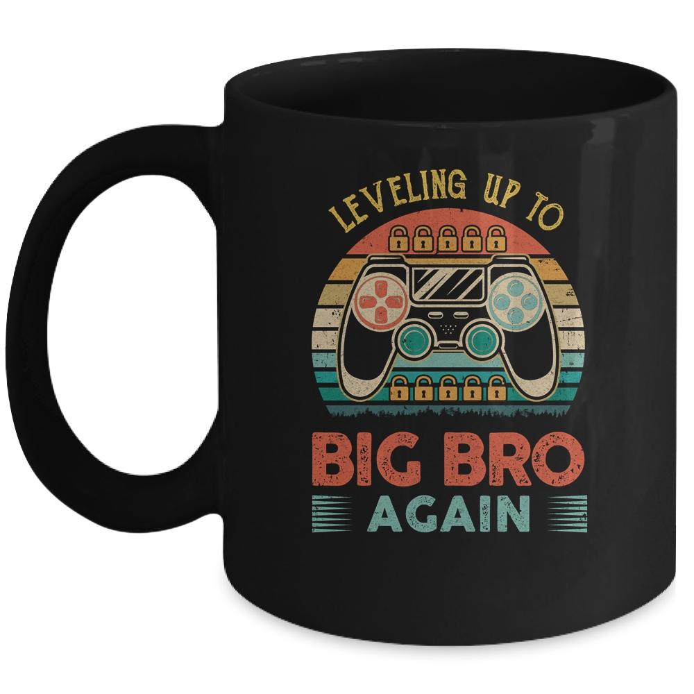 Leveling Up To Big Bro Again Vintage Big Brother Mug