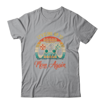 Leveling Up To Mom Again Pregnancy Announcement-T-Shirt & Tank Top-Classic T-Shirt-Sport Grey