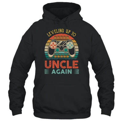 Leveling Up To Uncle Again Father's Day Vintage-T-Shirt & Hoodie-Pullover Hoodie-Black