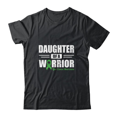 Liver Cancer Awareness Daughter Of Warrior Green Gift-T-Shirt & Hoodie-Classic T-Shirt-Black