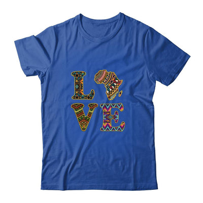 Love Africa African Kente Cloth Men Women Lover-T-Shirt & Tank Top-Classic T-Shirt-Royal
