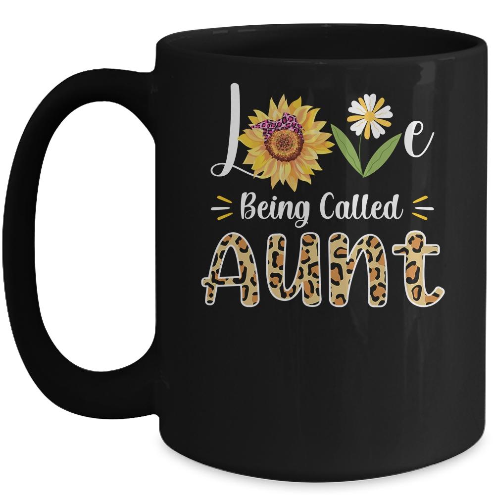 Love Being Called Aunt Sunflower Mothers Day Mug-Coffee Mug-Mug-Black
