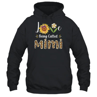 Love Being Called Mimi Sunflower Mothers Day-T-Shirt & Tank Top-Pullover Hoodie-Black