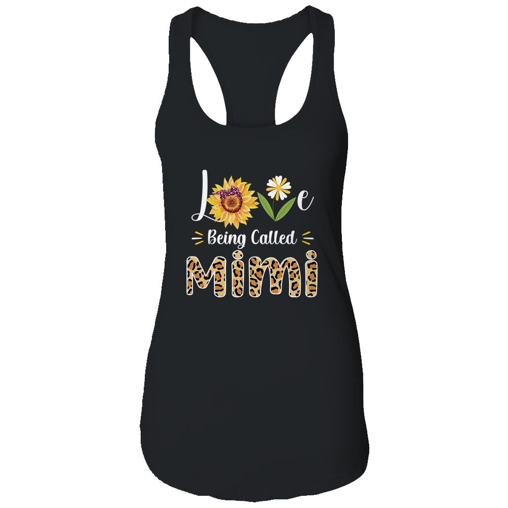 Love Being Called Mimi Sunflower Mothers Day-T-Shirt & Tank Top-Women's Ideal Racerback Tank-Black