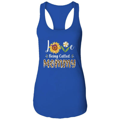 Love Being Called Mommy Sunflower Mothers Day-T-Shirt & Tank Top-Women's Ideal Racerback Tank-Royal