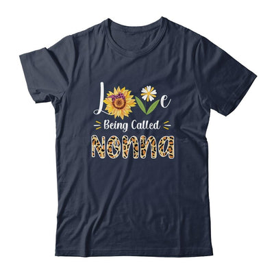 Love Being Called Nonna Sunflower Mothers Day-T-Shirt & Tank Top-Classic T-Shirt-Navy