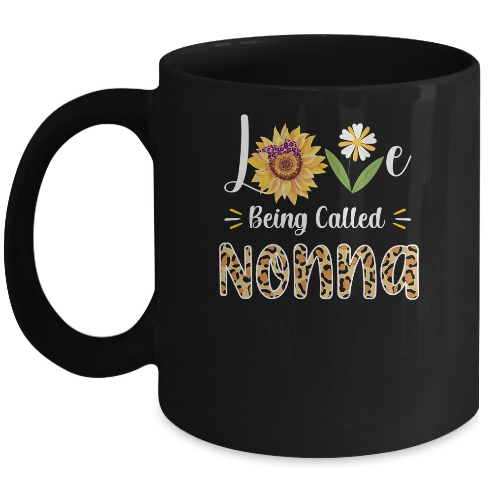 Love Being Called Nonna Sunflower Mothers Day Mug-Coffee Mug-Mug-Black
