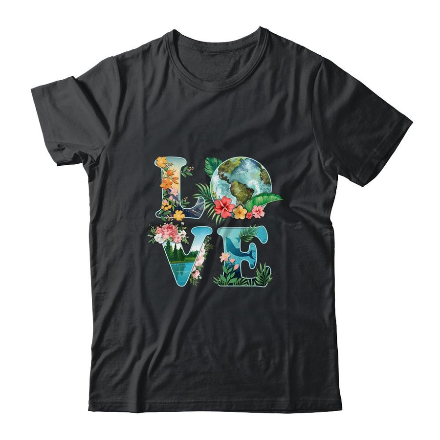Love World Earth Day Planet Anniversary Earth Day Everyday-T-Shirt & Tank Top-Classic T-Shirt-Black