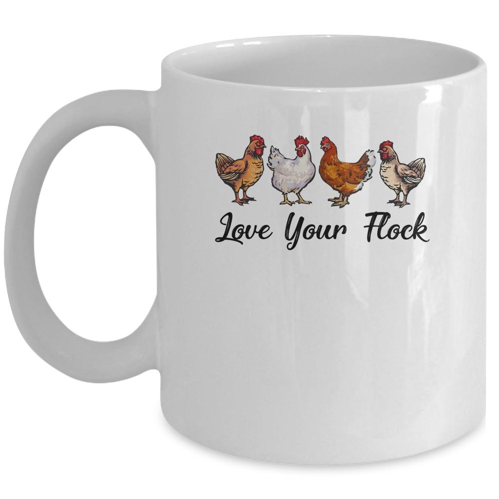Love Your Flock Cute Chicken For Women Mug-Coffee Mug-Mug-White