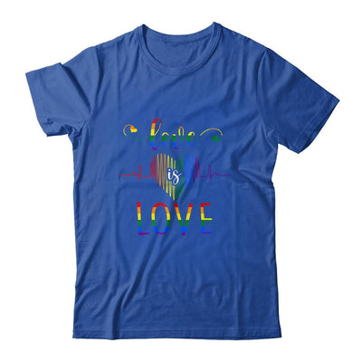 Love is Love Heartbeat Rainbow LGBT Gay Pride-T-Shirt & Tank Top-Classic T-Shirt-Royal
