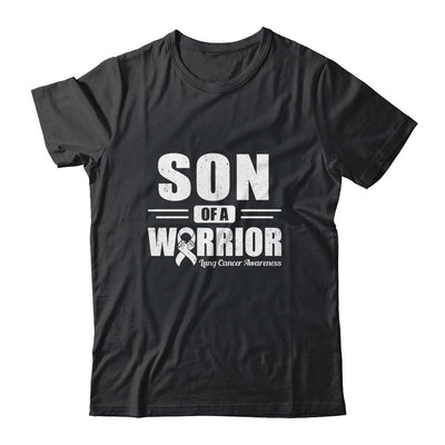 Lung Cancer Awareness Son Of Warrior Green Gift-T-Shirt & Hoodie-Classic T-Shirt-Black