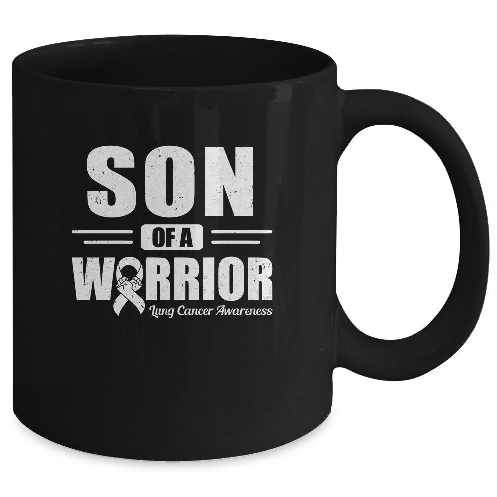 Lung Cancer Awareness Son Of Warrior Green Gift-Coffee Mug-Mug-Black