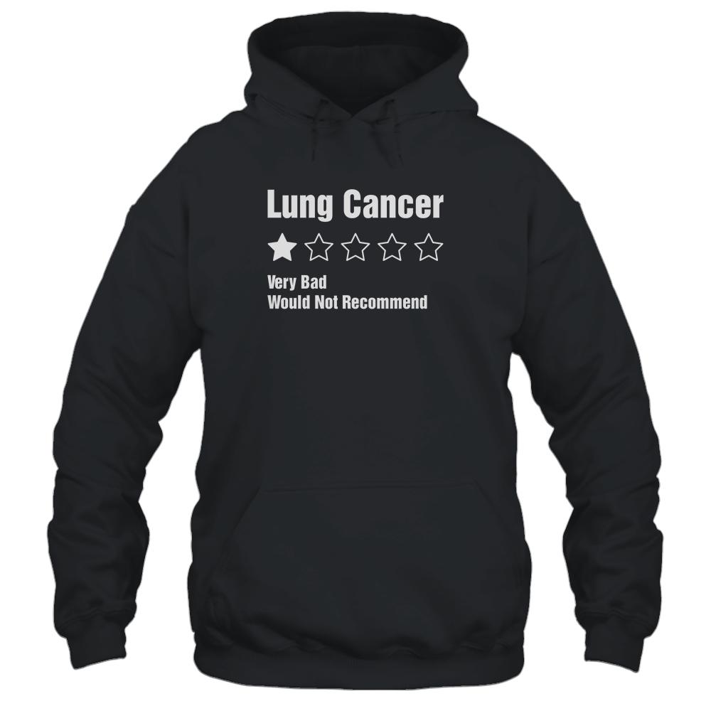 Lung Cancer Awareness Very Bad Would Not Recommend-T-Shirt & Hoodie-Pullover Hoodie-Black