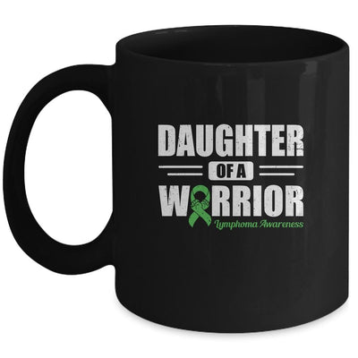 Lymphoma Awareness Daughter Of Warrior Green Gift-Coffee Mug-Mug-Black