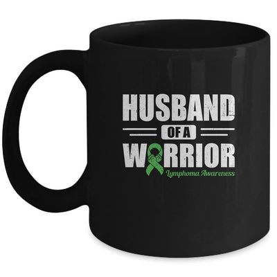 Lymphoma Awareness Husband Of Warrior Green Gift-Coffee Mug-Mug-Black
