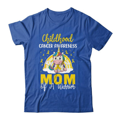 Magical Unicorn Proud Mom Of Childhood Cancer Ribbon-T-Shirt & Hoodie-Classic T-Shirt-Royal