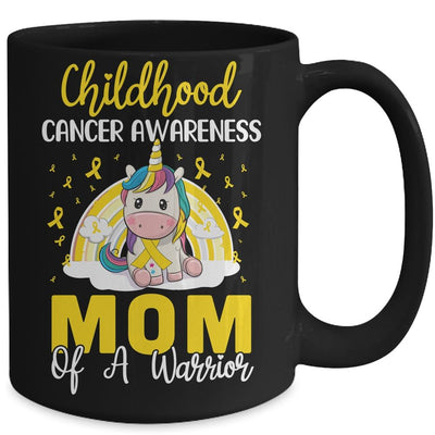 Magical Unicorn Proud Mom Of Childhood Cancer Ribbon Mug-Coffee Mug-
