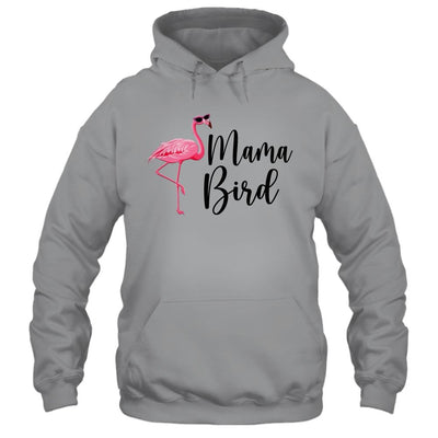 Mama Bird Flamingo Mommy Cute Flower Flamingo Gifts-T-Shirt & Tank Top-Pullover Hoodie-Sport Grey