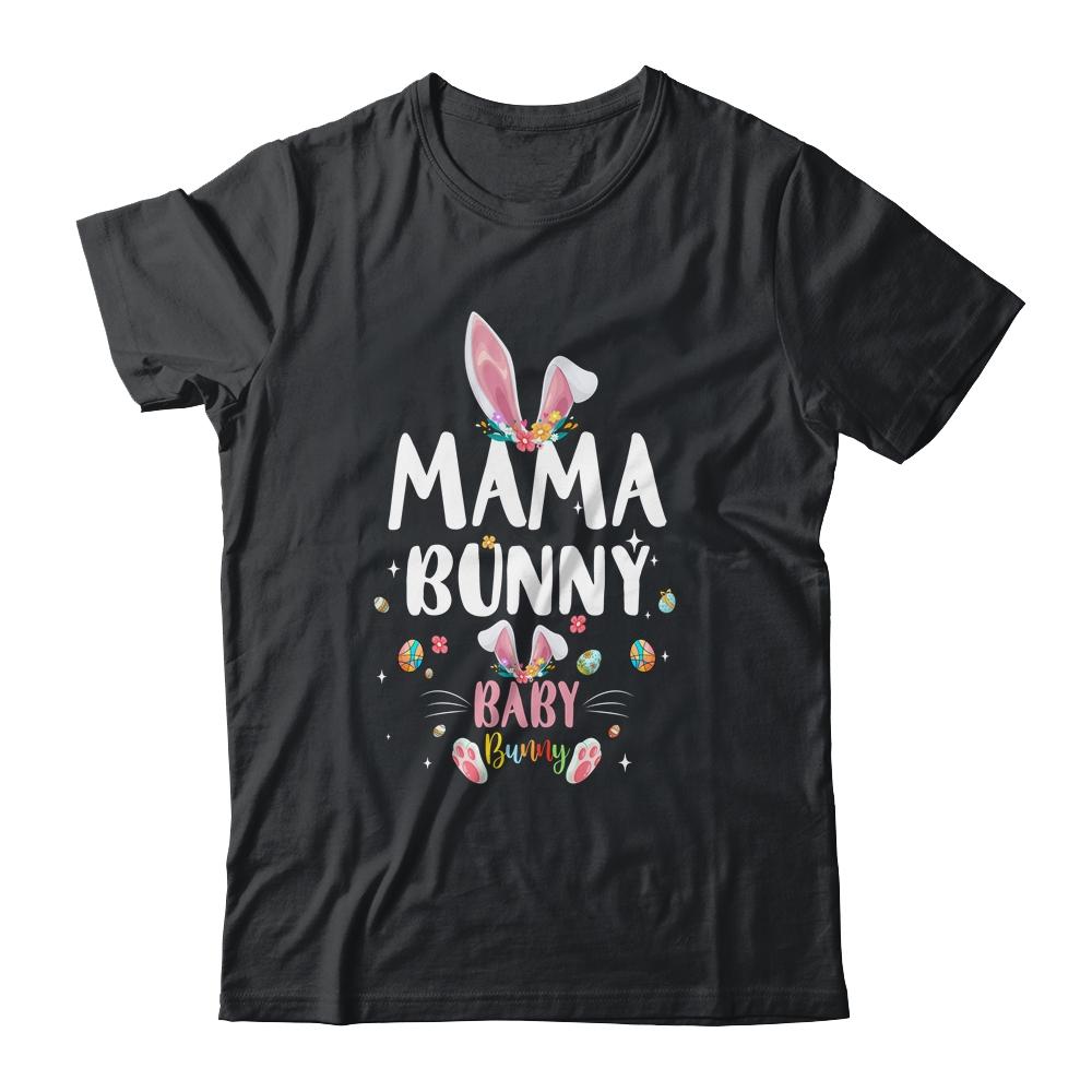 Mama Bunny Baby Bunny Easter Pregnancy Announcement-T-Shirt & Tank Top-Classic T-Shirt-Black