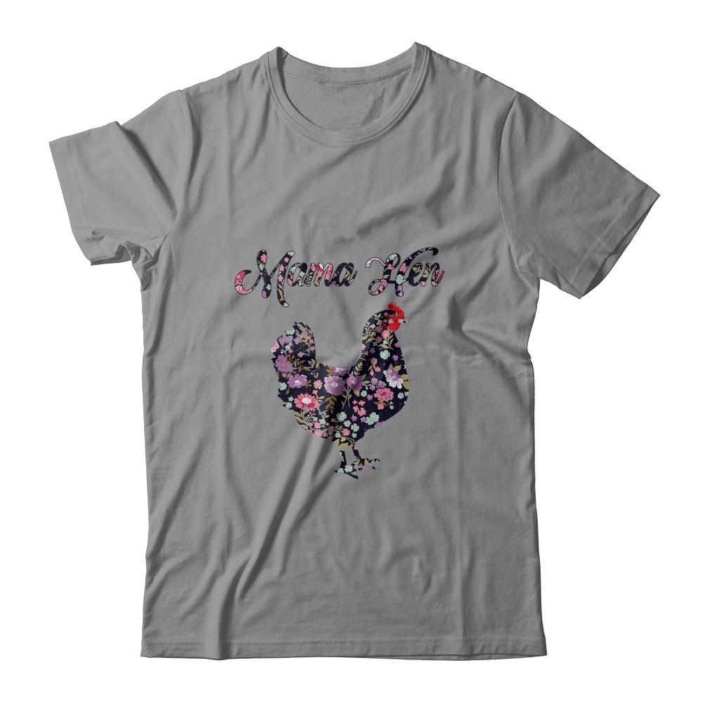 Mama Hen Funny Mother's Day Chicken Mom Farmer Farm Gift-T-Shirt & Tank Top-Classic T-Shirt-Sport Grey