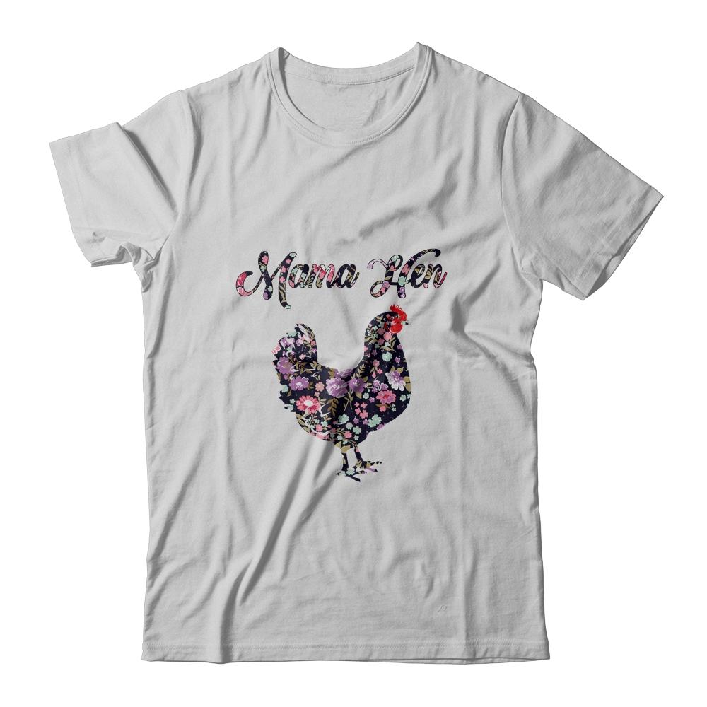 Mama Hen Funny Mother's Day Chicken Mom Farmer Farm Gift-T-Shirt & Tank Top-Classic T-Shirt-White