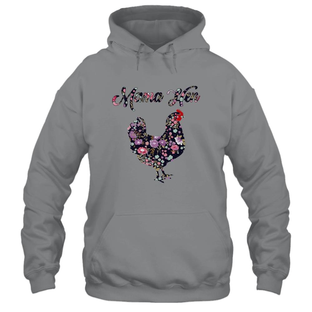 Mama Hen Funny Mother's Day Chicken Mom Farmer Farm Gift-T-Shirt & Tank Top-Pullover Hoodie-Sport Grey