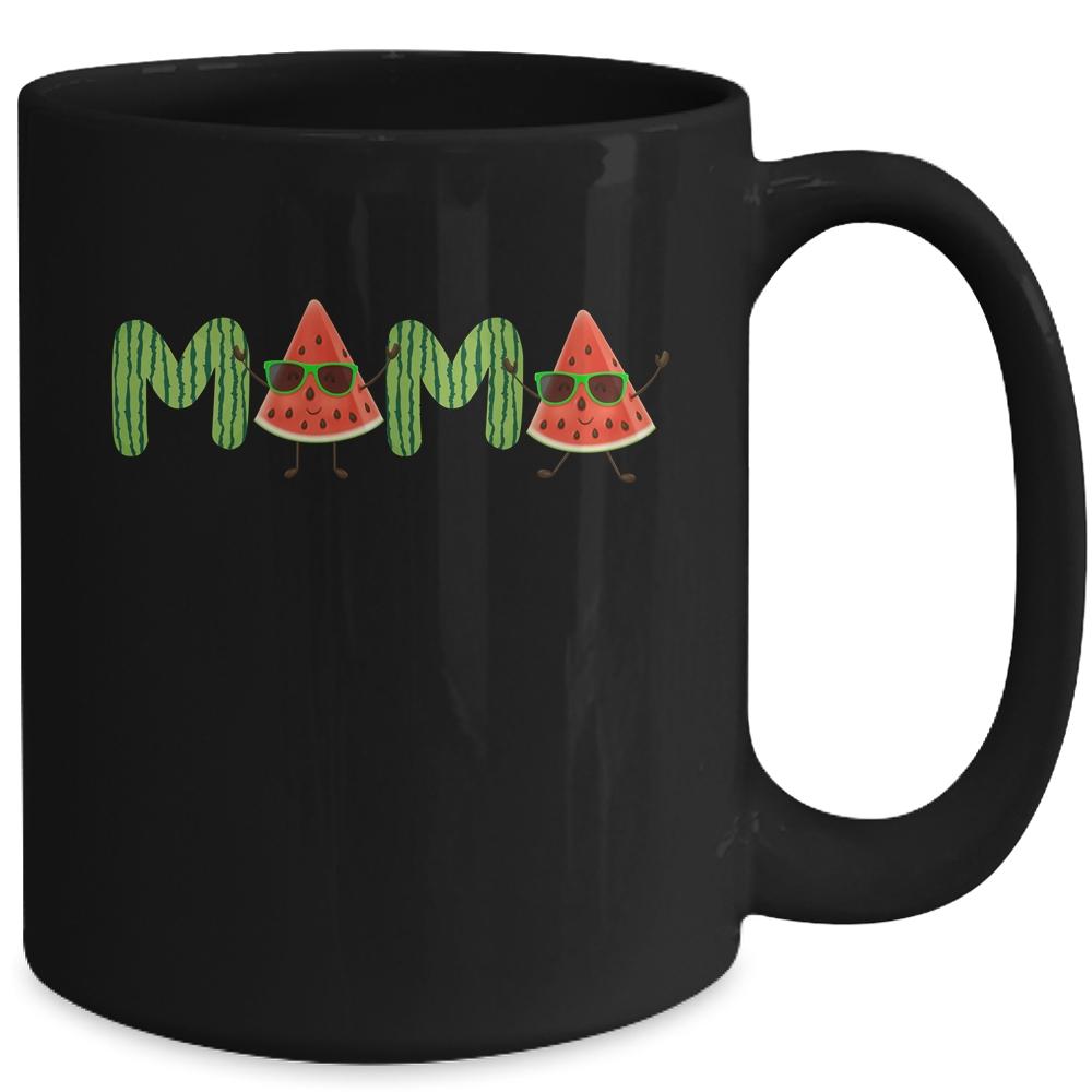 Mama Watermelon Funny Summer Fruit Mom Mother's Day Mug-Coffee Mug-