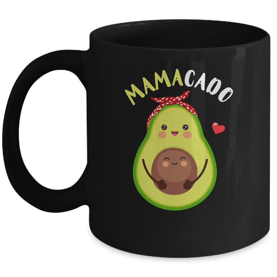 Mamacado Avocado Pregnant Mom Pregnancy Announcement Gift Mug-Coffee Mug-Mug-Black