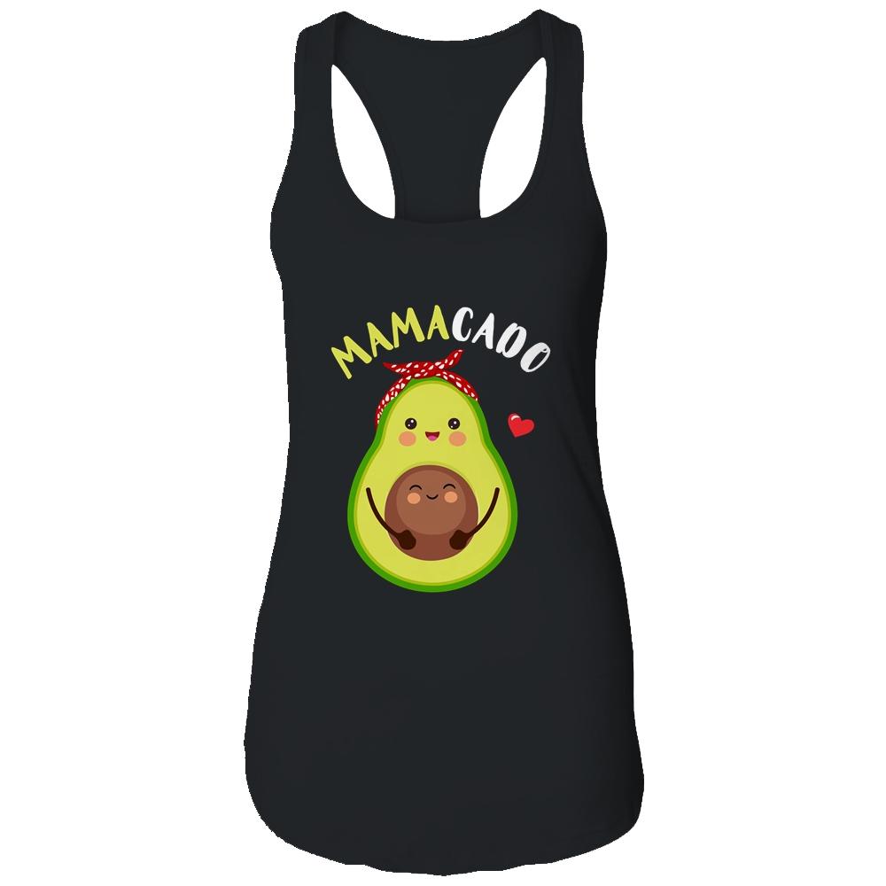 Mamacado Avocado Pregnant Mom Pregnancy Announcement Gift-T-Shirt & Tank Top-Women's Ideal Racerback Tank-Black