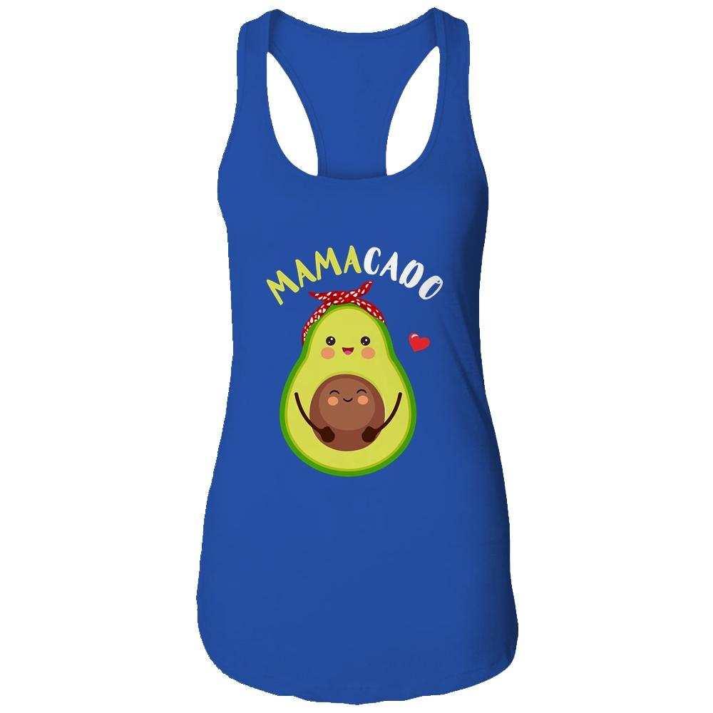 Mamacado Avocado Pregnant Mom Pregnancy Announcement Gift-T-Shirt & Tank Top-Women's Ideal Racerback Tank-Royal