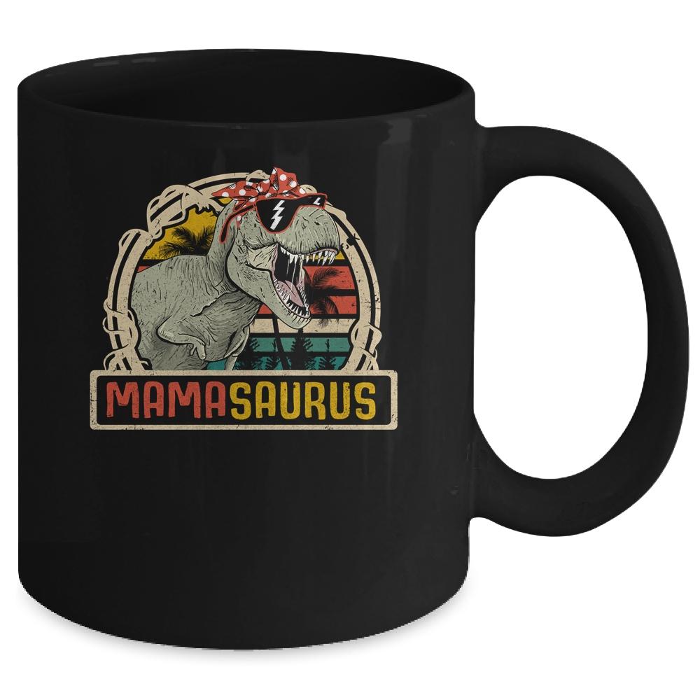 Mamasaurus T Rex Dinosaur Mama Saurus Family Matching Mug-Coffee Mug-