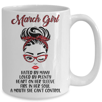 March Girl Hated By Many Loved By Plenty Leopard Women Mug-Coffee Mug-