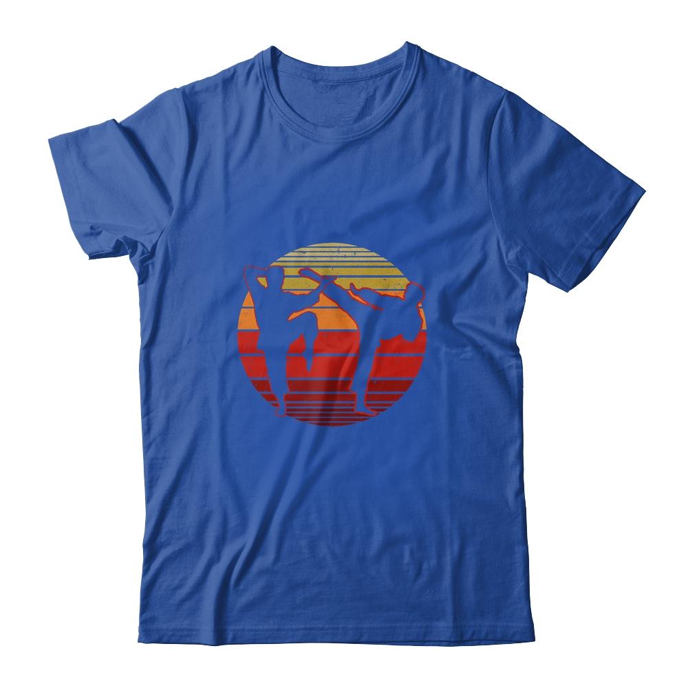 Martial Arts Fighter Retro Warrior Karate-T-Shirt & Hoodie-Classic T-Shirt-Royal