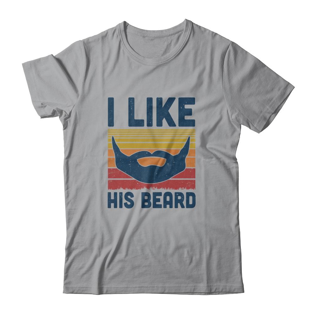 Matching Set I Like His Beard Compliment Couples-T-Shirt & Hoodie-Classic T-Shirt-Sport Grey