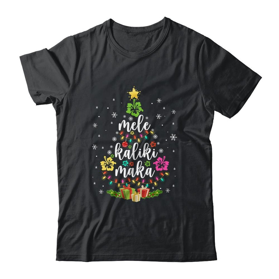 Mele Kalikimaka Hawaiian Hawaii Christmas Tree Gifts-T-Shirt & Sweatshirt-Classic T-Shirt-Black