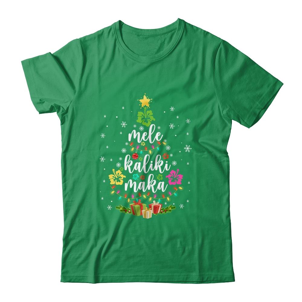 Mele Kalikimaka Hawaiian Hawaii Christmas Tree Gifts-T-Shirt & Sweatshirt-Classic T-Shirt-Irish Green